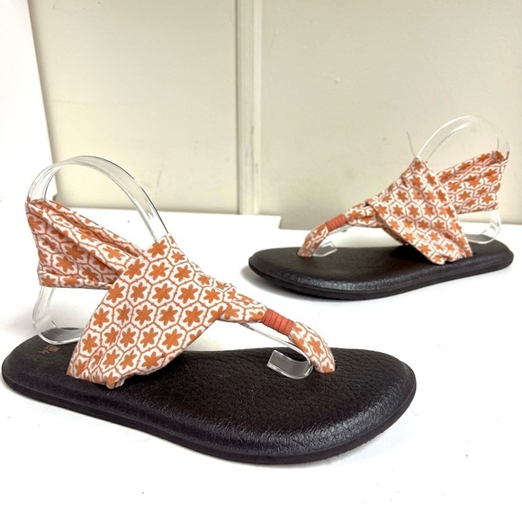 Sanuk Yoga Sling 2 boho beach resort summer sandals women’s size 9 prints - Picture 3 of 11